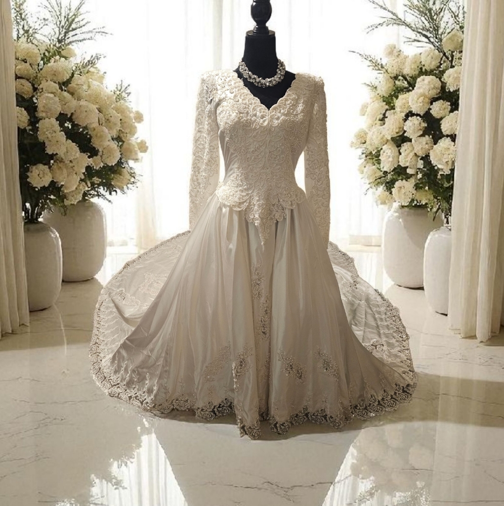 Exquisite Bonny Lace Bridal Gown Sz 14